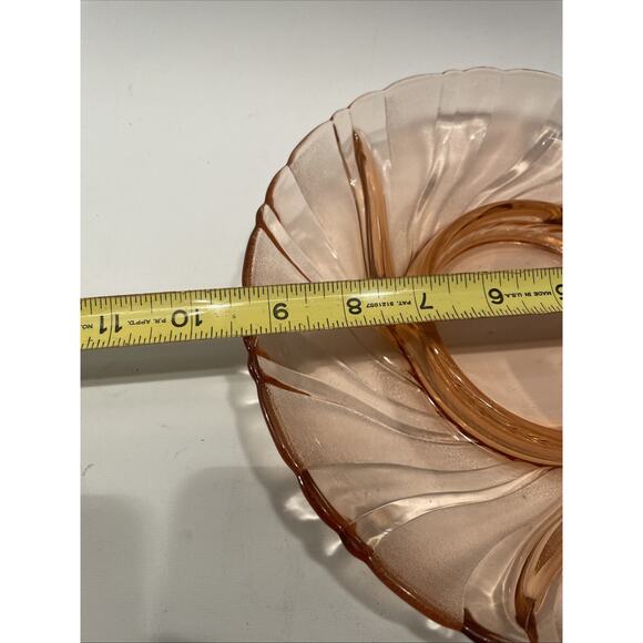 Vintage Pink Depression Glass 3 Divided Candy Nut Relish Dish Beautiful - Picture 7 of 9